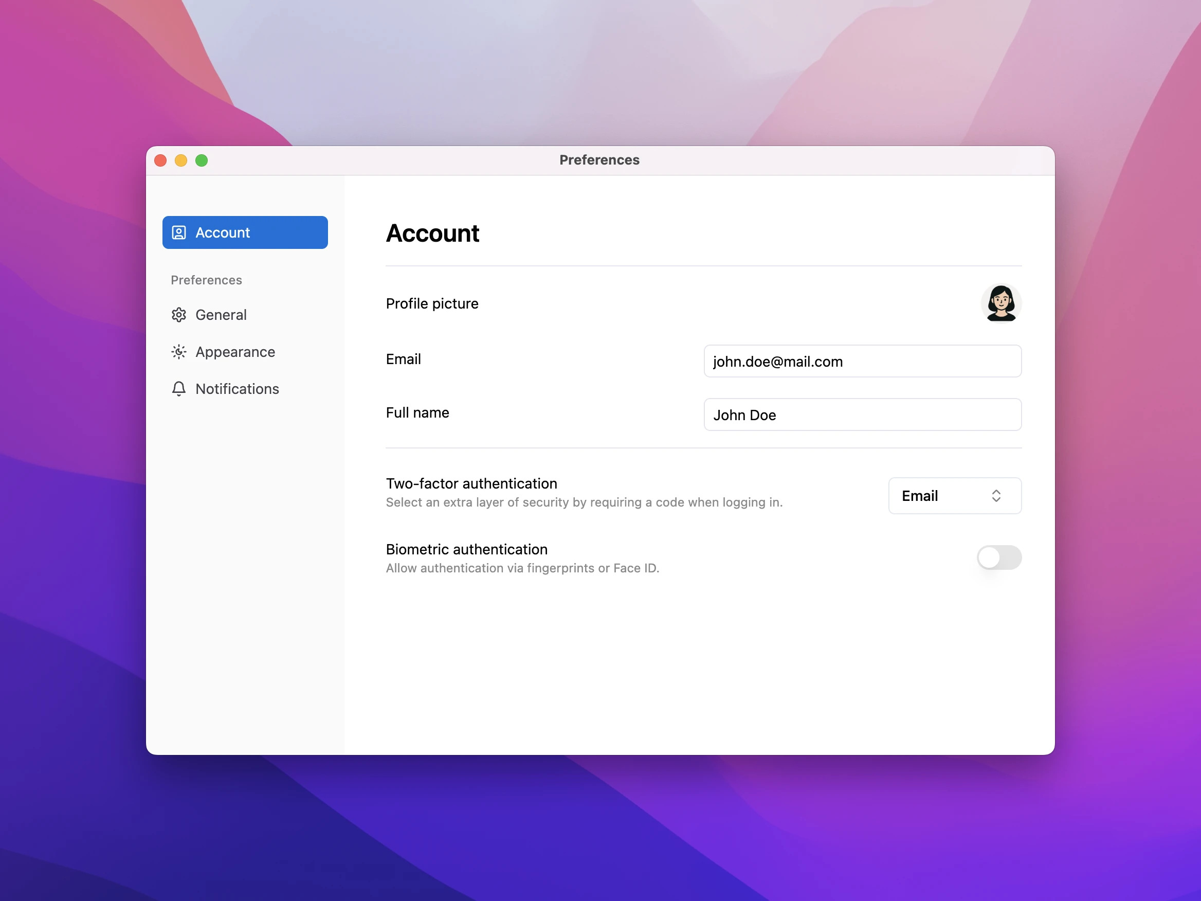 Screenshot of a C# app with shadcn/ui