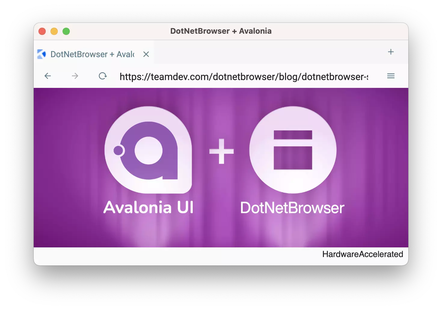 Avalonia application with DotNetBrowser on macOS