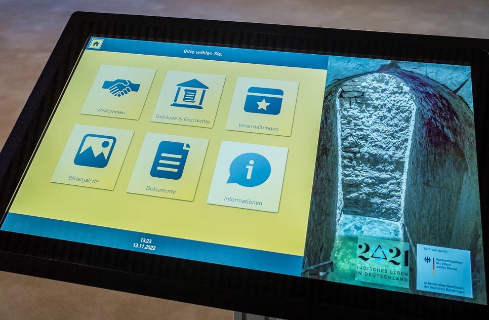 Museum touch screen
