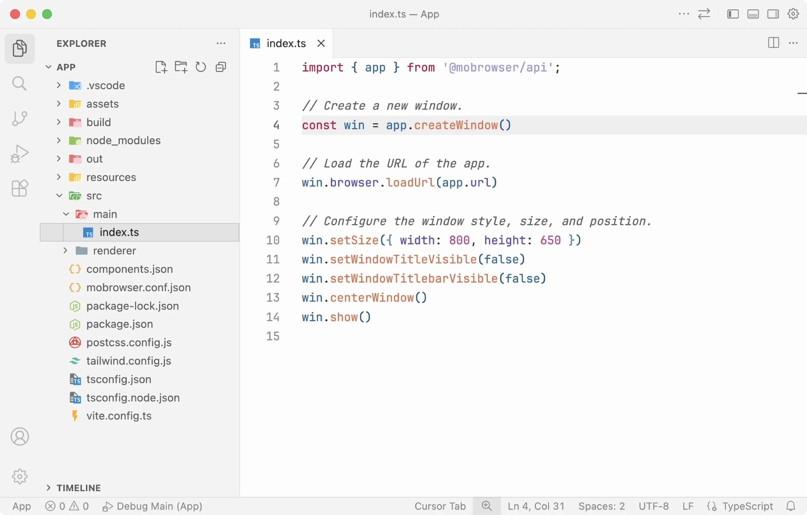 Open the project in VS Code