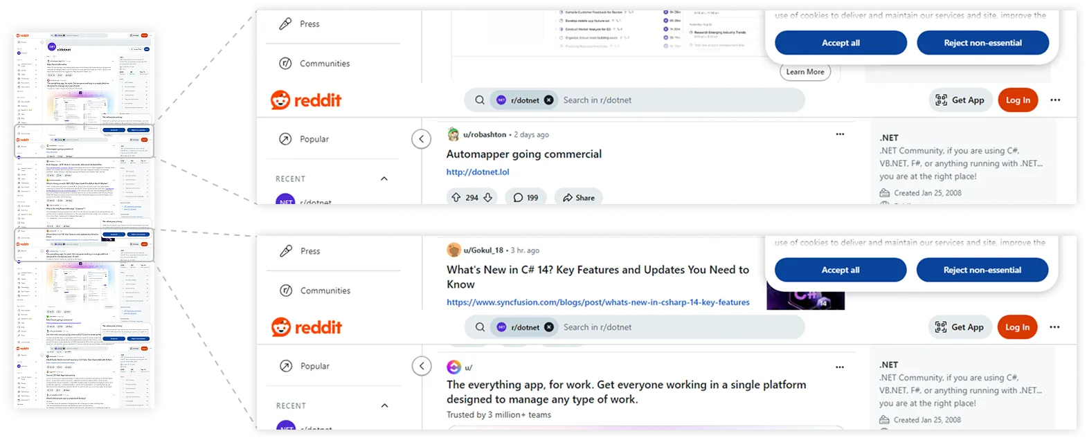 Merged screenshot segments with fixed elements