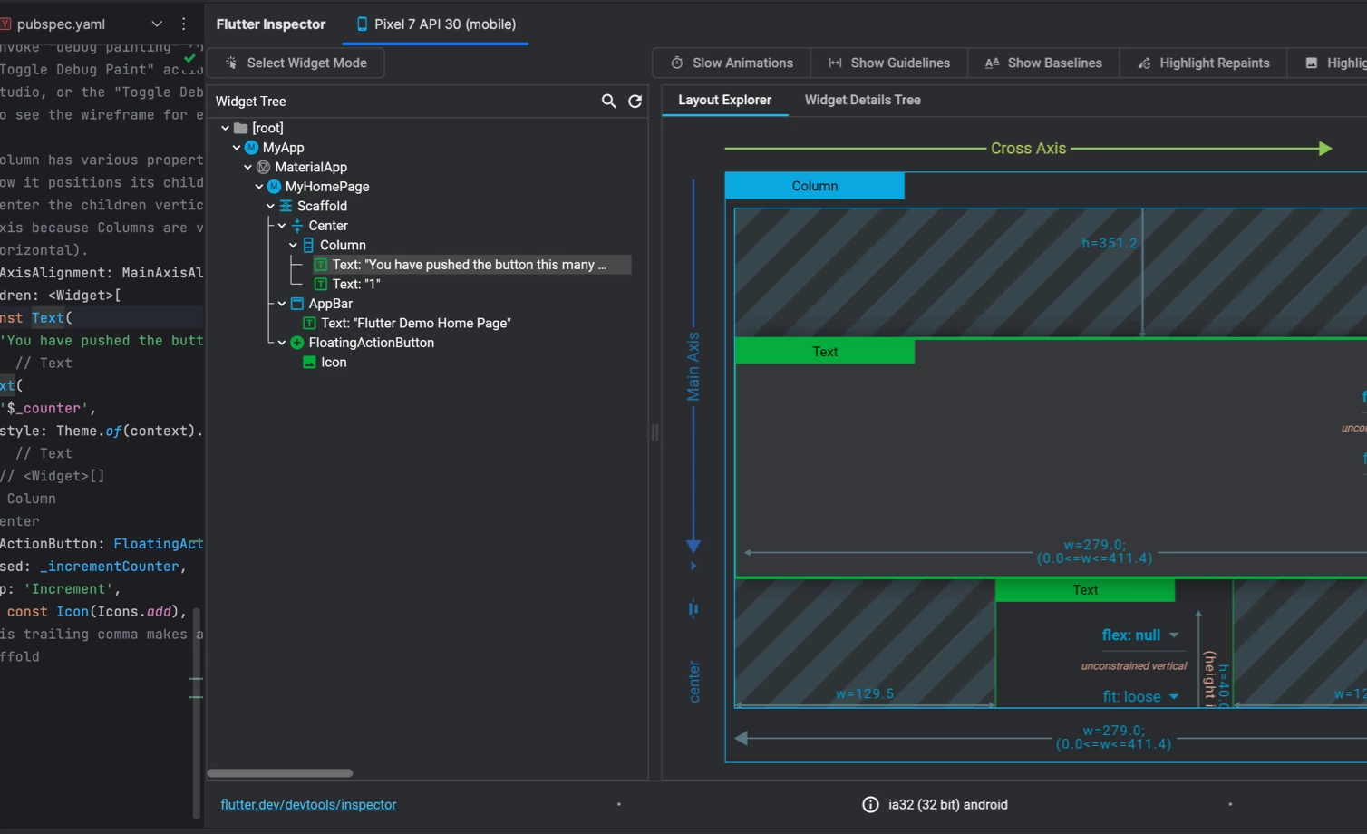 DevTools in Android Studio