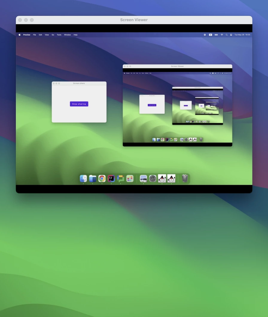 Screen sharing