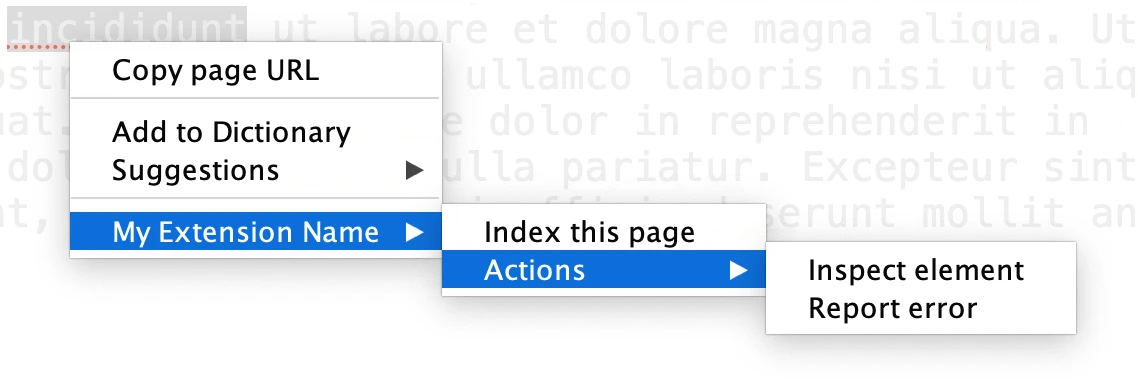 Custom context menu in Swing