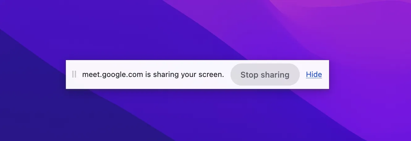 Screen capture notification