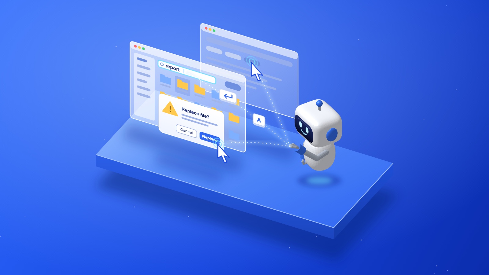 An AI agent driving a desktop app