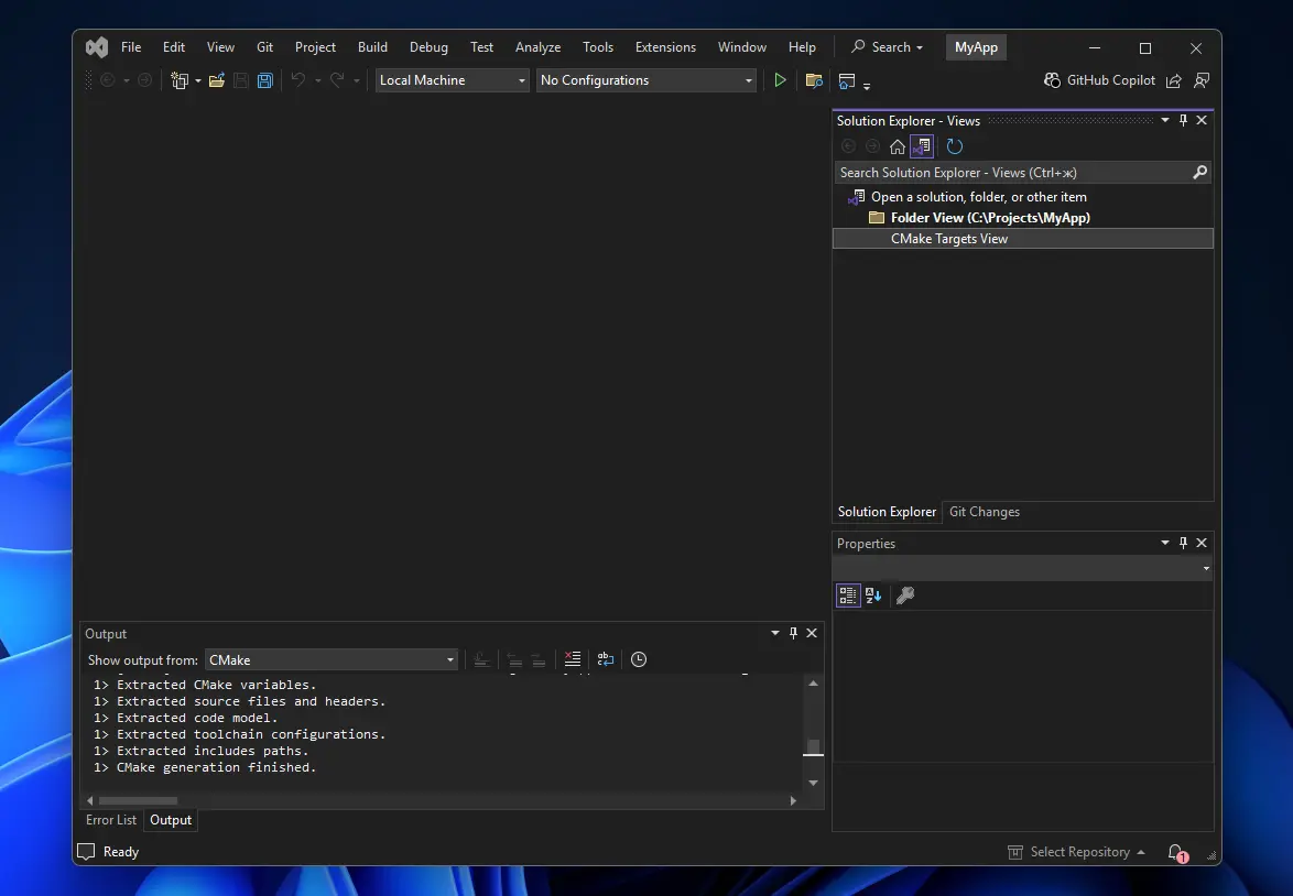 Select CMake Targets View
