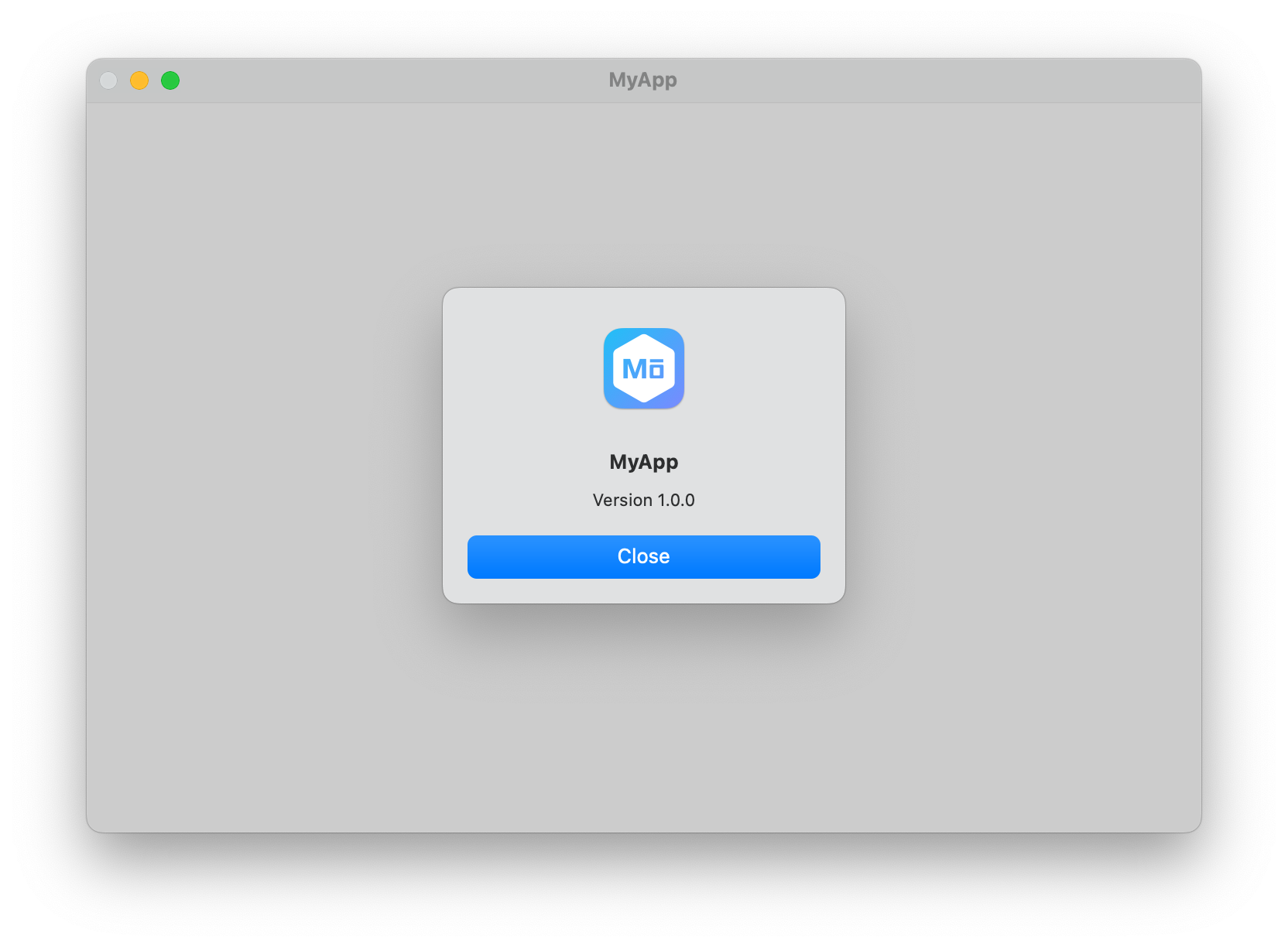 Message dialog on macOS