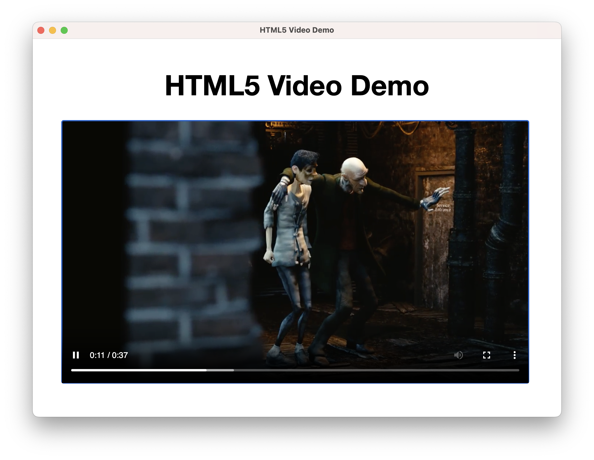HTML5 Video demo